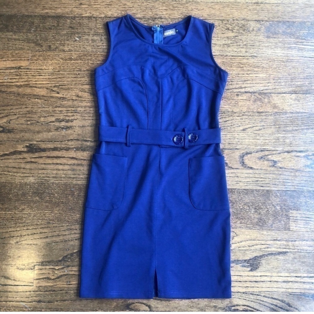 Blue retro vintage size extra small dress